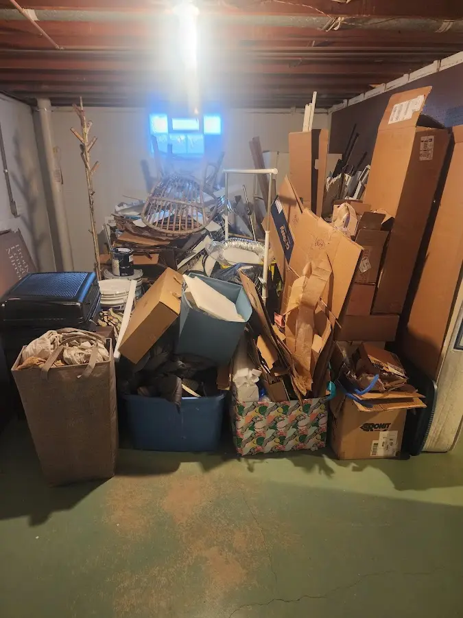 Roll-off dumpster container at job site for Yard Waste Dumpster Rental in Aquia Harbour